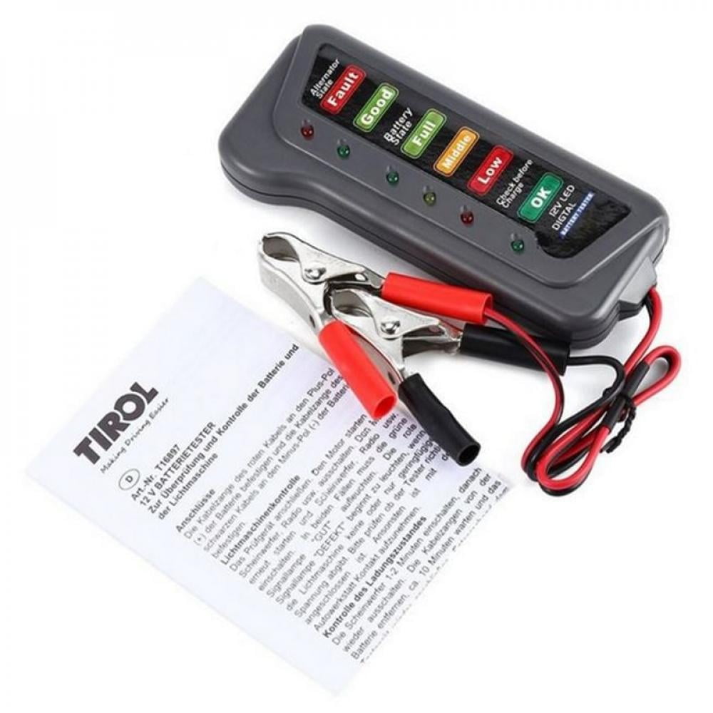 12V Car Battery Load Tester LED Auto Scanner Alternator Analyzer Diagnostic Tool 