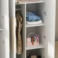 thumbnail image 2 of OxyLife Wardrobe Armoire with Clothing Rod and Storage Shelves, 70.9"H, 2 of 7
