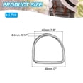 thumbnail image 2 of Uxcell Metal D-Rings, 304 Stainless Steel D Ring Welded Solid Dee Rings DIY Accessories for Dog Collars 4x40mm, 2 of 6