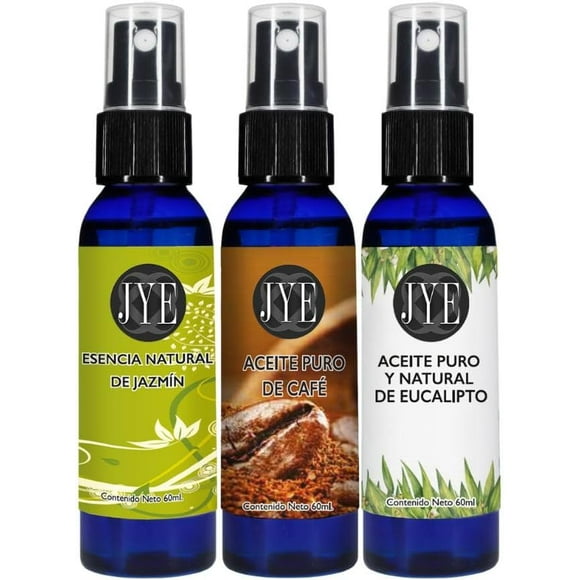 JYE Kit Para Masajes - Aceites De Jazmin, Eucalipto Y Café, Presentación 60 ml por botella Mca JYE Original