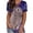 Blue, variant on Easter Tops for Women Trendy St. Patrick'S Day Printed 3/19 Sleeve T Shirt Plus Size Blouses,Blue,L