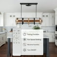 thumbnail image 6 of Dawn Whisper 47"Noiseless Farmhouse Linear Hanging Ceiling Fan IndustriaL LED Light with Remote for Kitchen Island Dining Room, 6 of 12