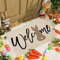 thumbnail image 2 of Welcome Bunny Easter Door Mat, Seasonal Spring Flower Home Decor Low-Profile Switch Rug Door Mat Floor Mat for Indoor Outdoor 17x29 Inch, 2 of 6