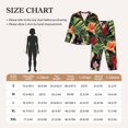 thumbnail image 4 of Balery Watercolor Tropical Flowers Conjunto de Pijama con Estampado para Mujer, Conjunto de Dos Piezas con Manga Larga, Ropa de Dormir Suave con Bolsillos, Pijamas Cómodos-Large, 4 of 7