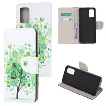 Wallet Case for Samsung Galaxy S20 FE, PU Leather Magnetic Flip Folio Cover with Kickstand Card Slots Phone Case for Samsung Galaxy S20 FE (6.9 Inch),Green Tree