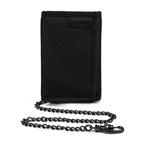 Pacsafe RFIDsafe Z50 RFID Blocking Tri-fold Wallet - with 6 Card Slots, Black