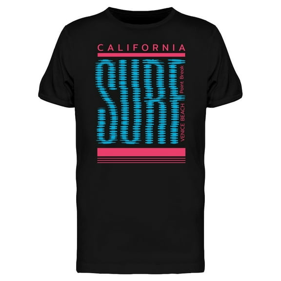 California Surf Lettering T-Shirt Men -Image by Shutterstock, Male 4X-Large