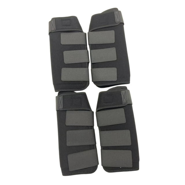pitrice 4x Cheval pour Bottes Soutien Réutilisable Respirant pour Protection Couvre-Jambes Confortables S Rouge Noir P