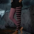 thumbnail image 6 of GERsome Striped Leggings Halloween Women's Funny Graphic High Waist Leggings Workout Pants Stretchy Striped Tights Pants Size 3XL, 6 of 9