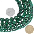 thumbnail image 3 of Cuentas de malaquita verde de 10 mm, cuentas sueltas de piedra, cuentas redondas de piedras preciosas, cuentas curativas de energía para hacer joyas DIY, aproximadamente 15,5 pulgadas. MFZFUKR LRWJ325, 3 of 9