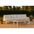 thumbnail image 2 of Meridian Furniture Nizuc Canapé Modulaire d'Extérieur Blanc pour Patio, 2 of 9