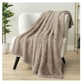 thumbnail image 3 of Throw Blanket for Couch Sofa, Taupe Tan Fluffy Warm Plush Blanket for Twin Bed, Cozy Super Soft Lightweight Throw, Fuzzy Decorative Blanket, All Season Home, 60x80, 3 of 9