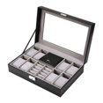 thumbnail image 4 of Caja organizadora multifuncional para guardar relojes, anillos y joyas, con 8 ranuras y 2 rejillas., 4 of 14
