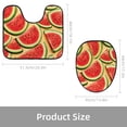 thumbnail image 3 of PhooArto Toilet Lid Cover and U-Shaped Toilet Floor Mat Set of 2 Pieces, Fruit Watermelon Slices Pattern Toilet Mat Set, Machine Washable Seat Covers Non-Slip Absorbent Rugs, 3 of 6