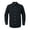 A-Black40, variant on JAJAHO Men's Striped Stand Collar Shirts Button Up Shirt Long Sleeve Regular Fit Business Casual Wear Lightweight Fall Spring Trendy Tops