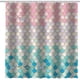 thumbnail image 1 of Cortina de ducha Naiovety escamas de sirena impermeable poliéster Juegos de accesorios de baño 150x180cm, 1 of 6