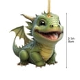 thumbnail image 4 of Xihbxyly Ofertas de Outlet Liquidación de Exceso de Existencias Serie de Dinosaurios Navideños, Decoración Colgante, Decoración Navideña, Espejo Retrovisor de Coche, Decoración Plana de Dinosaurio, 4 of 7