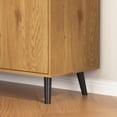 thumbnail image 5 of Mid-Century Modern Storage Cabinet with Door and 3 Drawers, Adjustable Shelf, Multifunctional Accent Cabinet for Living Room, Bedroom, Office, Entryway, Natural, 31.5" Wide, 5 of 7
