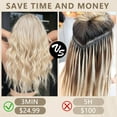 thumbnail image 7 of Clip in Long Wavy Synthetic Hair Extension 20 Inch Light Blonde Highlights 4PCS Thick Hairpieces Fiber Double Weft Hair for Women, 7 of 7