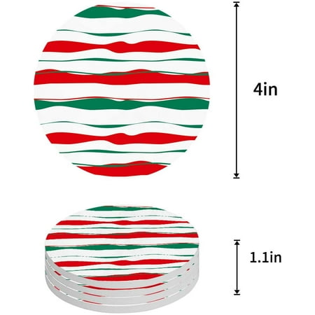 

KXMDXA Abstract Stripe Set of 4 Round Coaster for Drinks Absorbent Ceramic Stone Coasters Cup Mat with Cork Base for Home Kitchen Room Coffee Table Bar Decor