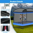thumbnail image 2 of IJIL 6FT Kids Trampoline Outdoor with Swing,Rectangle Indoor Trampoline for Kids Toddlers Baby Outdoor Games,Blue, 2 of 7