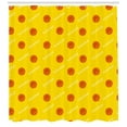 thumbnail image 3 of Ambesonne Basketball Shower Curtain, Athletics Fun Match, 69"Wx84"L, Yellow Orange White, 3 of 3