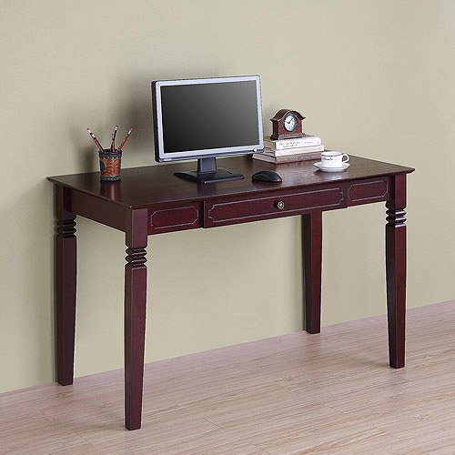 Walker Edison Elegant Wood Computer Desk Brown DW48S30WB Walmart
