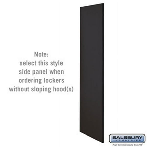 SalsburyIndustries 24 in. Deep Extra Wide Designer Wood Locker Side Panel Without Sloping Hood - Black