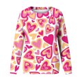 thumbnail image 4 of Qiopertar Mode Femmes Imprimé Col Rond Pull Tops Manches Longues Blouse Confortable Chandail en Molleton Offres de la Semaine Liquidation Moins de 5$ jusqu'à 90 % de Réduction, 4 of 5