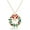 gold, variant on Christmas Necklaces For Women Glitzy Rhinestone Xmas Wreath Bell Pendant Necklace Holiday Jewelry Gift