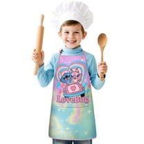 Boys Girls Kids Cartoon Apron with Pocket for Cartoon Lovers,Cartoon Movie Adjustable Child Neck Strap and Bib Funny Aprons Kitchen Toddler Aprons for Cooking Baking