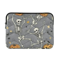 FORMRS 13-13.3 inch Laptop Sleeve Case Soft Carrying Quilted Computer Bag Cover, Gray Halloween Dancing