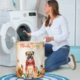 thumbnail image 4 of Happy Thanksgiving Bullmastiff with Turkey Pumpkins Autumn Vibes Foldable Laundry Basket Dog Lover Organizer Storage with Handles - 12018, 4 of 5
