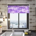 thumbnail image 2 of Purple Floral Print Curtain Valance for Kitchen Windows/Bathroom/Living Room/Bedroom Blackout, Rod Pocket Valance Small Window Treatment, 54" W x 18" L Home Decor, 2 of 6