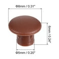 thumbnail image 2 of Uxcell 600Pack 5mm(3/16") Dia Plastic Screw Hole Plugs Cover for Furniture, Red Brown, 2 of 6