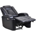 thumbnail image 3 of Power Electric Recliner Chair with USB Charge Port and Cup Holder - Recliner Sofa Overstuffed Electric PU Recliner Chair Home Theater Seating Bedroom & Living Room Chair, 3 of 7