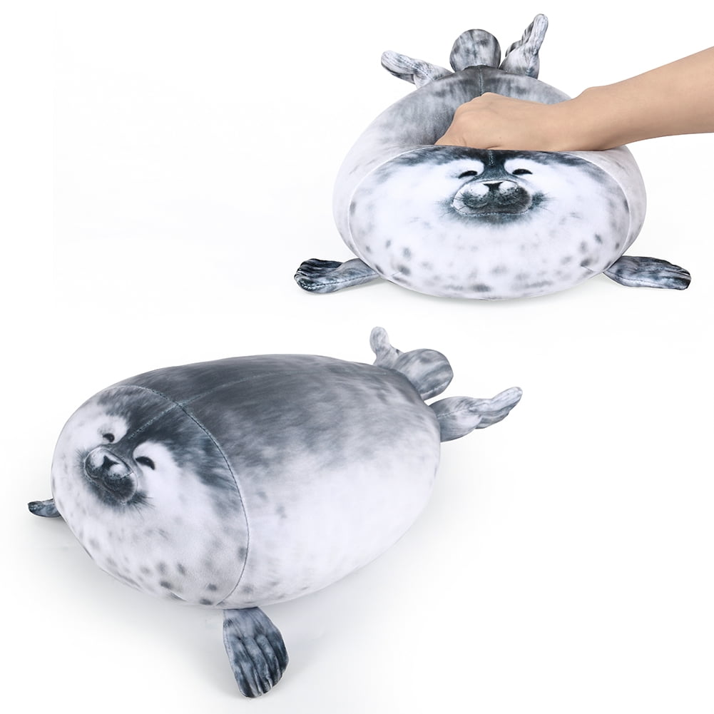 Chubby Blob Seal Plush Toy Animal Cute Ocean Pillow Pet Stuffed Doll Kids LI9 