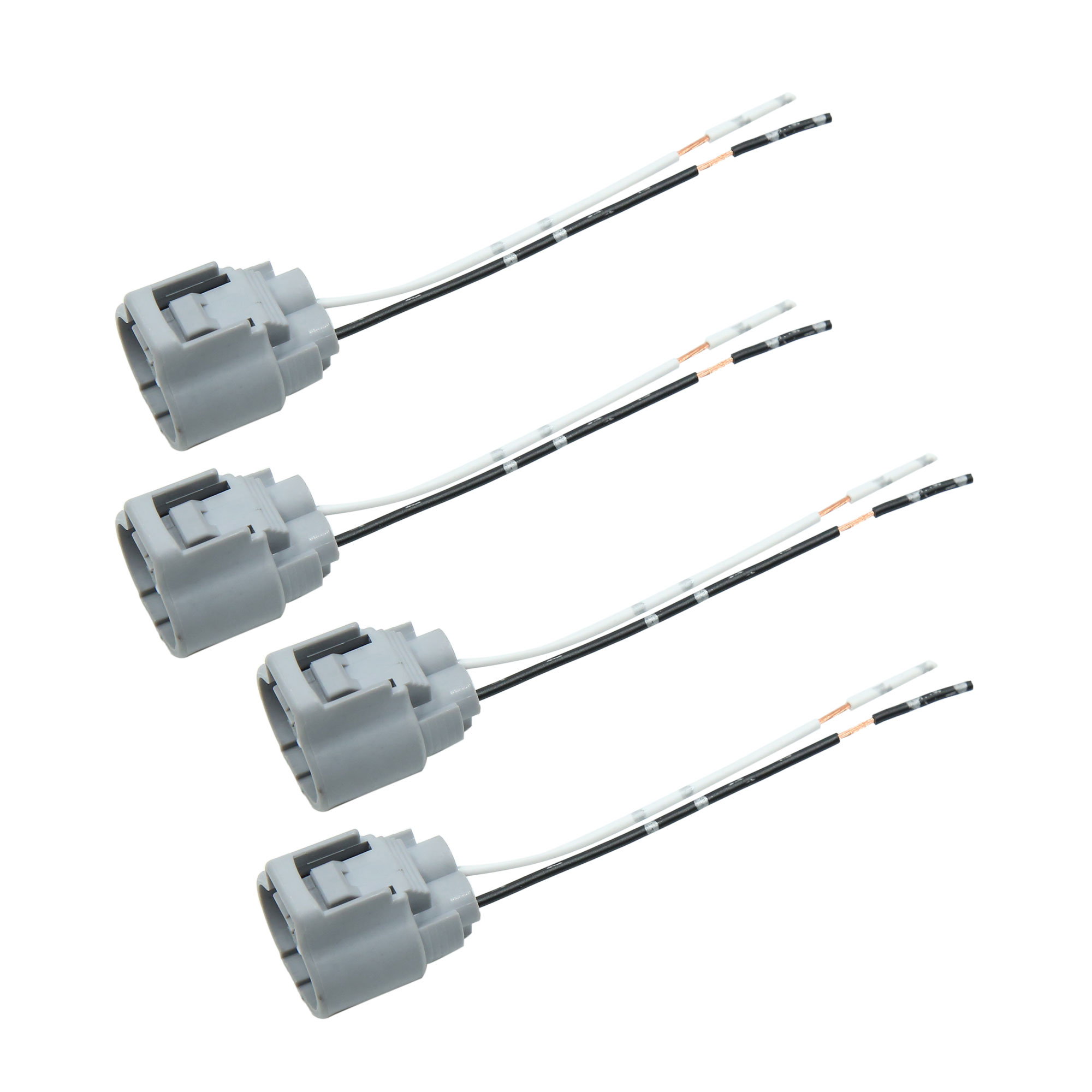4pcs DC 12V Universal Ignition Coil Plug Wiring Harness Connector for