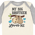 thumbnail image 4 of Inktastic My Big Brother Loves Me with Sloth and Hearts Boys or Girls Long Sleeve Baby Bodysuit, 4 of 5