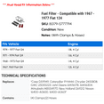 thumbnail image 2 of Fuel Filter - Compatible with 1967 - 1977 Fiat 124 1968 1969 1970 1971 1972 1973 1974 1975 1976, 2 of 2