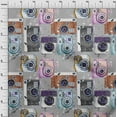 thumbnail image 4 of oneOone Cotton Cambric Light Gray Fabric Camera Pattern Craft Projects Decor Fabric Printed By The Yard 56 Inch Wide, 4 of 6