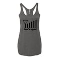 thumbnail image 2 of Love's Signal Love Language Couple Valentine's Day Tri-Blend Racerback Tank Top, Premium Heather, Medium, 2 of 3