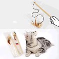 thumbnail image 3 of Imitation Feather Teaser with Bell Cat Toy Fishing Rod Cat Toys Wand for Cat Exerciser Playing - 3 Pcs Random Color, 3 of 9