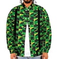 thumbnail image 4 of Margarita Green Baseball Jersey Fashion Ribbed Sleeve Man Women's Jacket Motion Tops XXS-6XL, 4 of 7