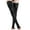 Black, variant on Sigvaris Dynaven 971 15-20 Open Toe Thigh High Compression Stocking w/Grip Top Black SS