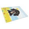 thumbnail image 1 of Tabla de cortar de vidrio Caroline's Treasures BB2083LCB para playa de verano de perro salchicha liso negro y tostado grande multicolor, 1 of 1