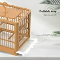 thumbnail image 7 of Travel Bird Cage, Bird Travel Carrier Cage with Handle, 2 Standing Pole, Food Container And 2 Cup, Fruit fork for Lovebirds Cockatiels Small Parrots Canaries, 7 of 7