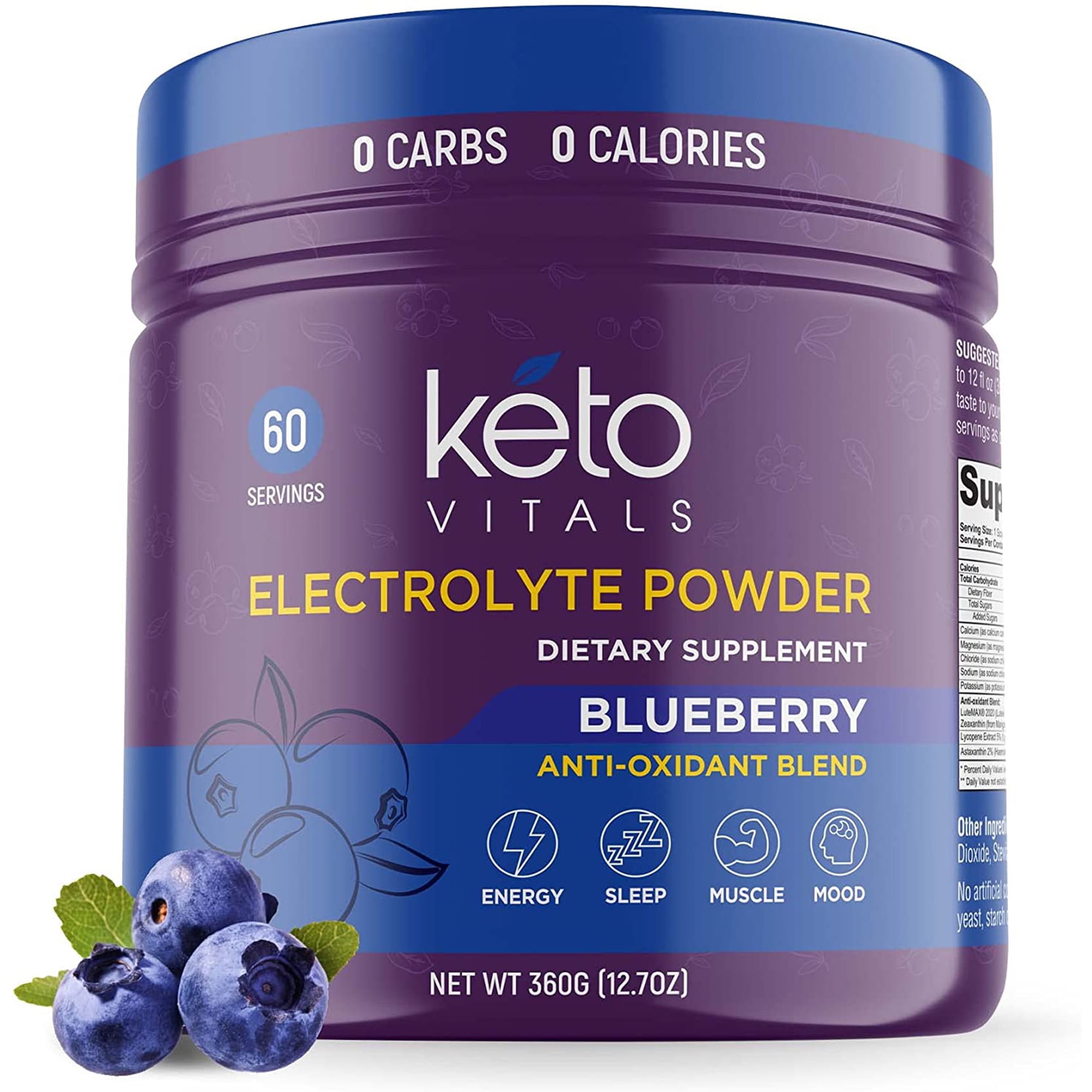 Keto Vitals Keto Electrolytes Powder with Antioxidants for Hydration