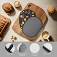 thumbnail image 4 of Naloa Colorful Astronomy Silicone Pot Holders, Oven Mitts Heat Resistant Hot Pads, Non Slip Pot Holder for Kitchen Baking and Cooking 9.4 x 7.5 Inches, 4 of 7