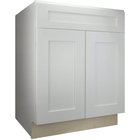 Cabinet Mania White Shaker Base Kitchen Cabinet 30 Inch Wide Ready